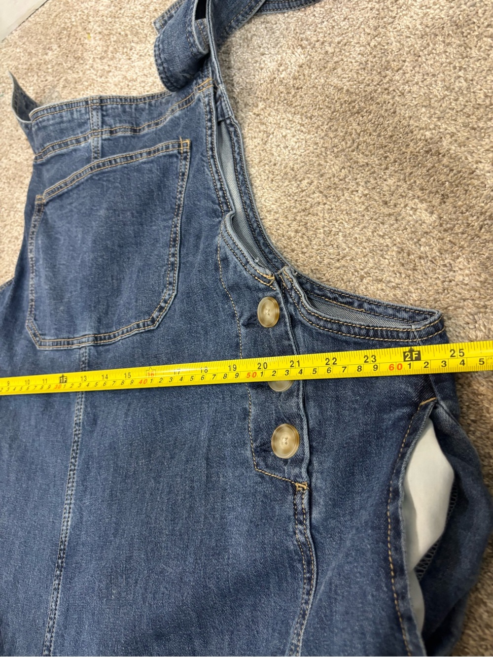 Molly Yeh Women's Easy Denim Overalls Plus Size 2X Wide leg adjustable straps - Picture 9 of 16